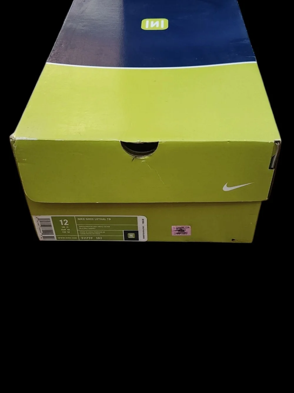 Nike Shox Zoom Flight 2005 311240-103 Basketball Hi White Silver Shoes Sz US 12